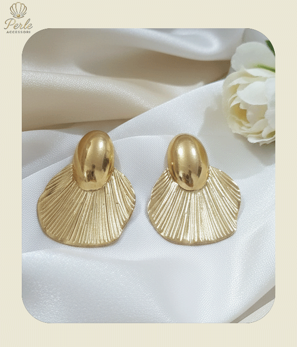 گوشواره استیل طرح صدف